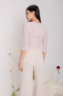 Judine V-Neck Button Top in Rose-Water (MY)