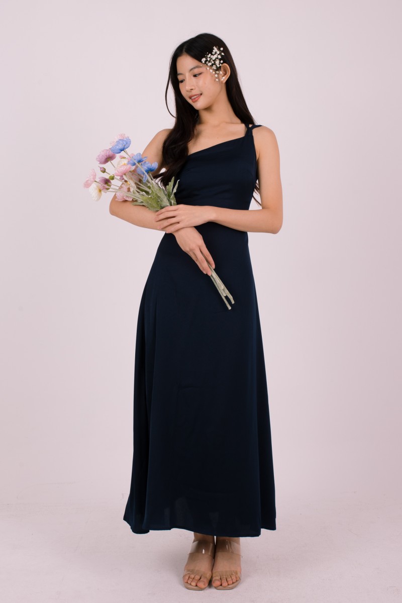 RESTOCK: Labella Self-Tie Backless Dress in Navy