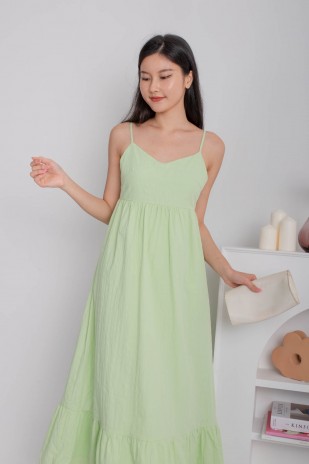 Kaelle Drop-Hem Maxi in Apple Green (MY)