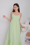 Kaelle Drop-Hem Maxi in Apple Green (MY)