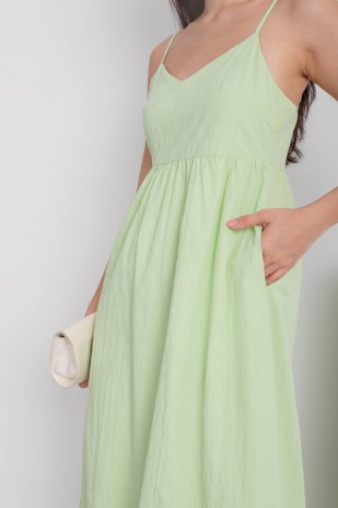 Kaelle Drop-Hem Maxi in Apple Green (MY)