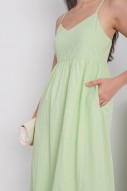 Kaelle Drop-Hem Maxi in Apple Green (MY)