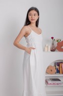 Kaelle Drop-Hem Maxi in White (MY)
