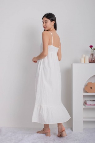 Kaelle Drop-Hem Maxi in White (MY)