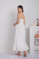 Kaelle Drop-Hem Maxi in White (MY)