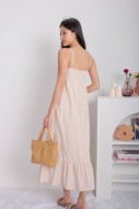 Kaelle Drop-Hem Maxi in Apricot (MY)
