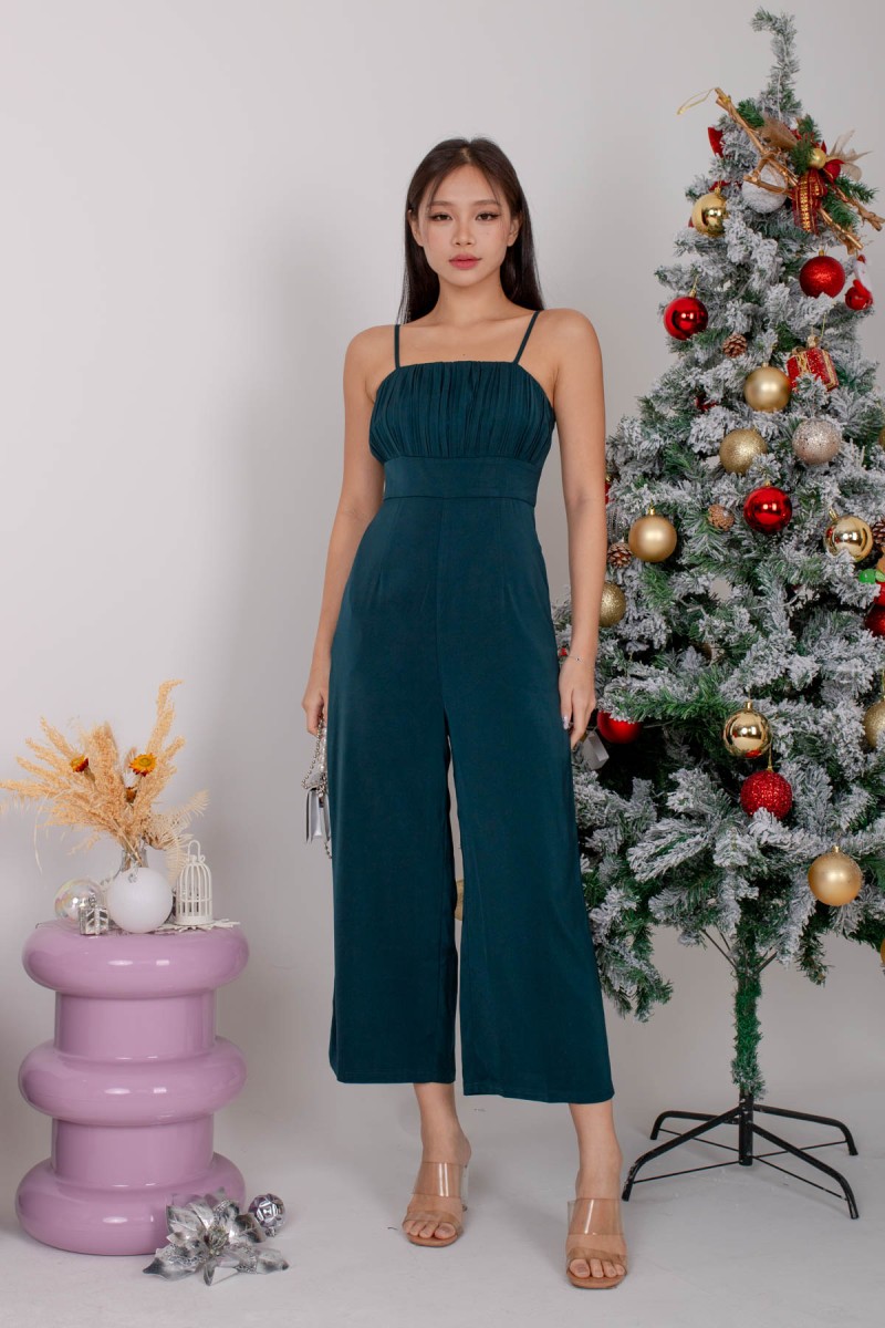 Korelle Pleat Jumpsuit in Teal (MY)