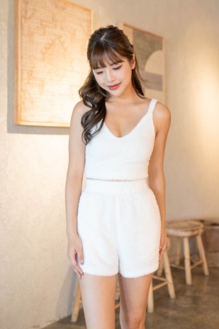 Cloud Furry Shorts in Milk (MY)