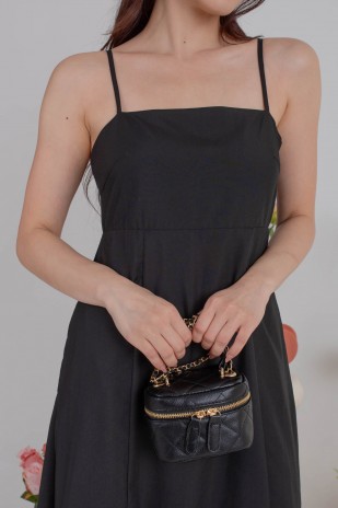 Yvalle Drop Hem Maxi Dress in Black (MY)