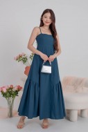 Yvalle Drop Hem Maxi Dress in Blue (MY)