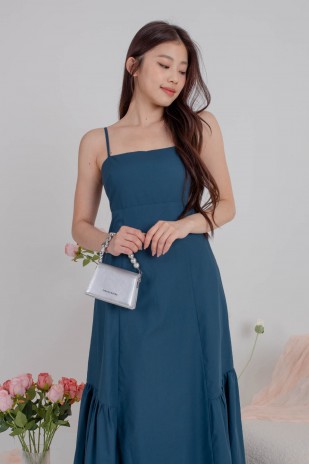 Yvalle Drop Hem Maxi Dress in Blue (MY)