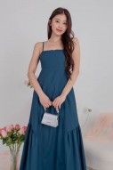 Yvalle Drop Hem Maxi Dress in Blue (MY)