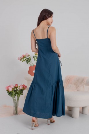 Yvalle Drop Hem Maxi Dress in Blue (MY)