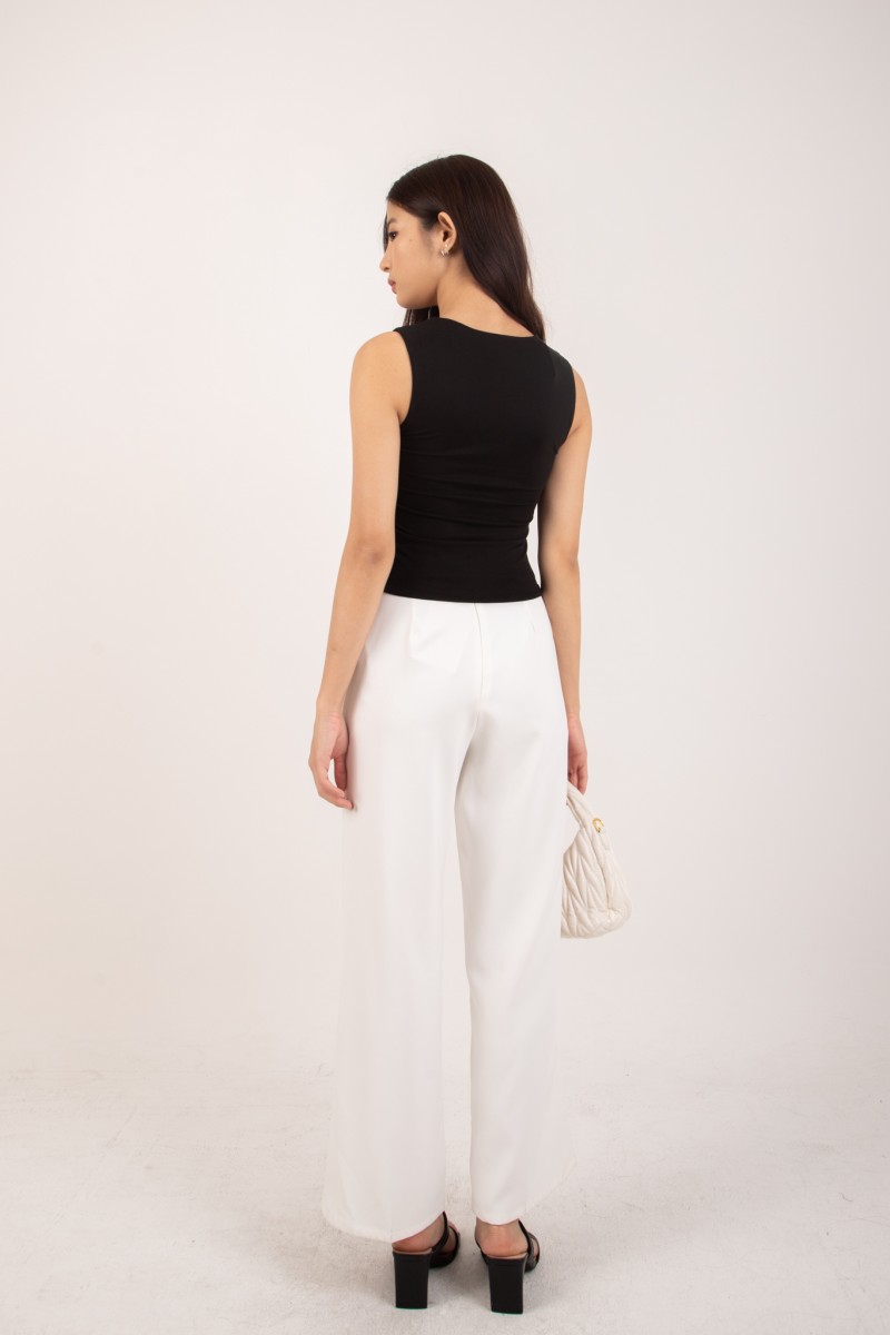 RESTOCK4: Stride Flowy Seamless Pants in White