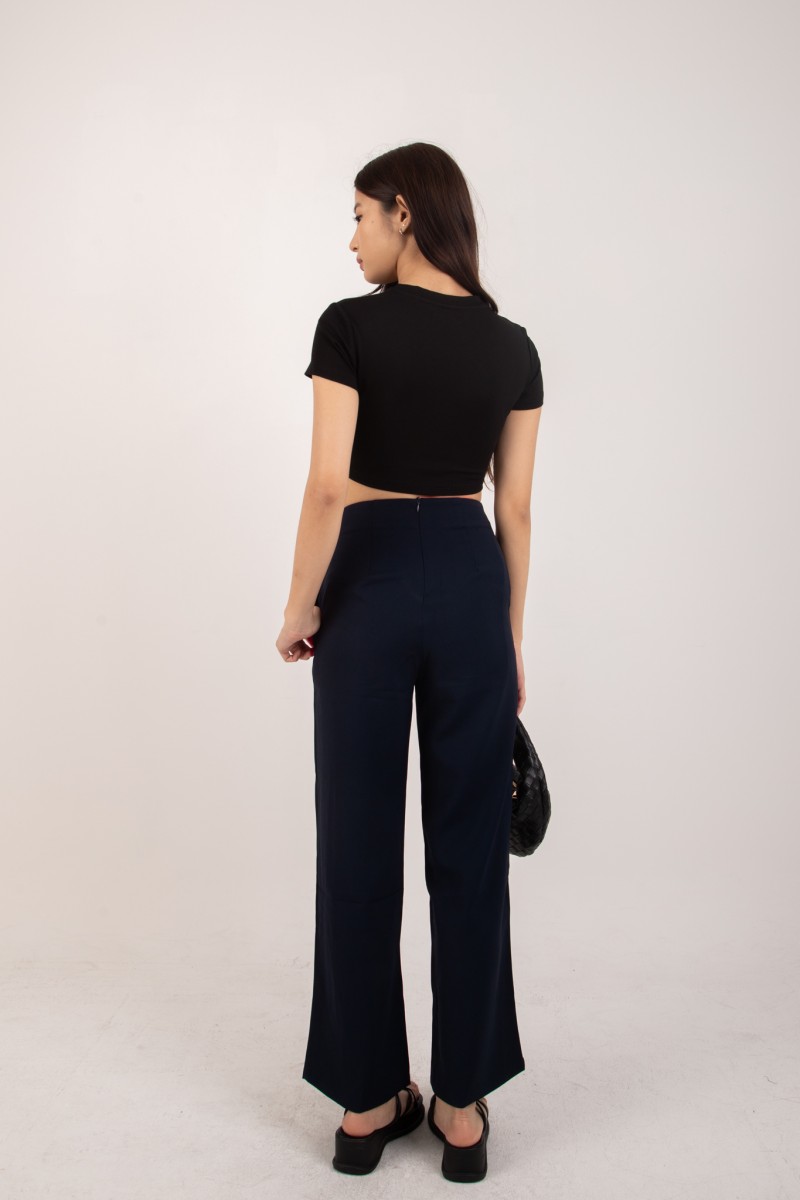 RESTOCK4: Stride Flowy Seamless Pants in Navy