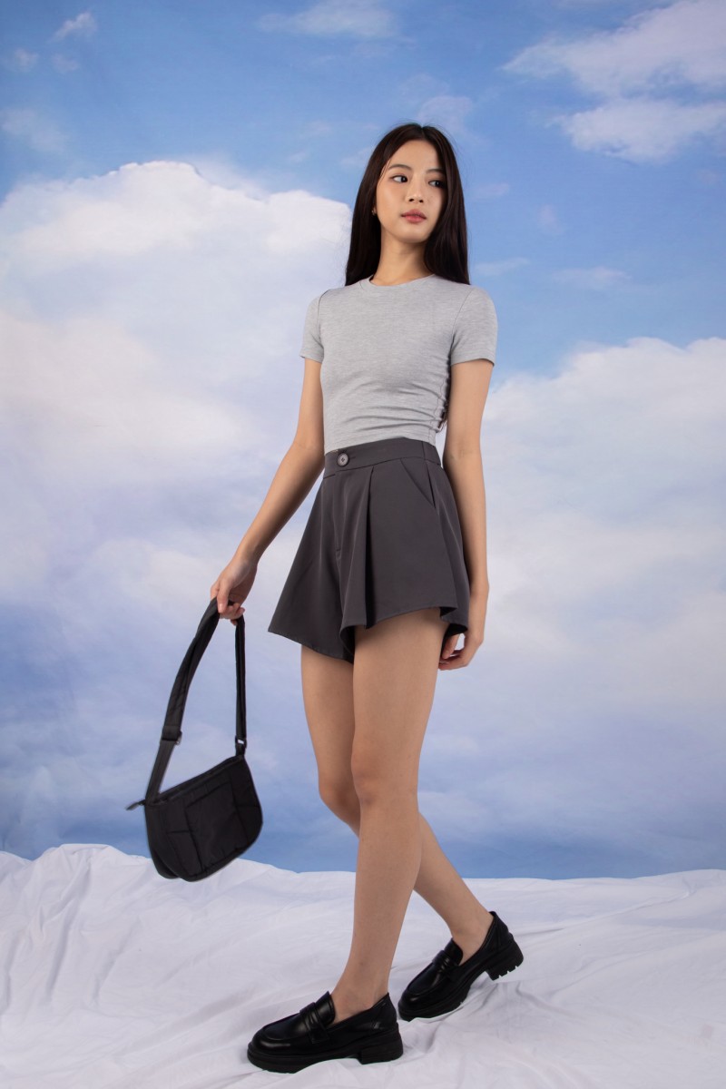 RESTOCK4: Esthel Basic Baby Tee in Grey