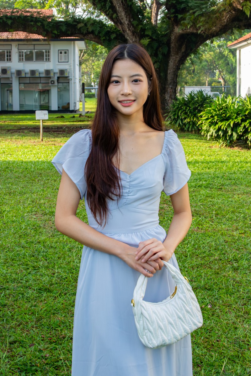 Sorelle Sweetheart Puff-Sleeve Maxi Dress in Blue