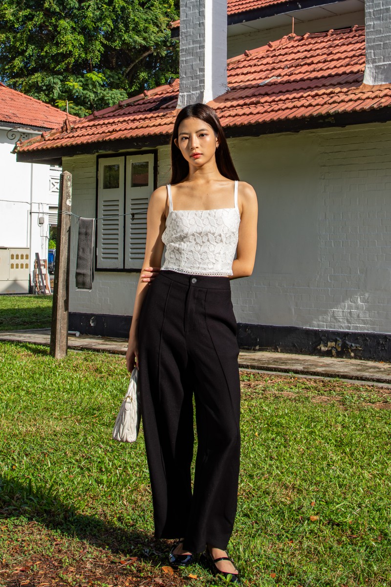 Lunet Wide-Leg Pants in Black