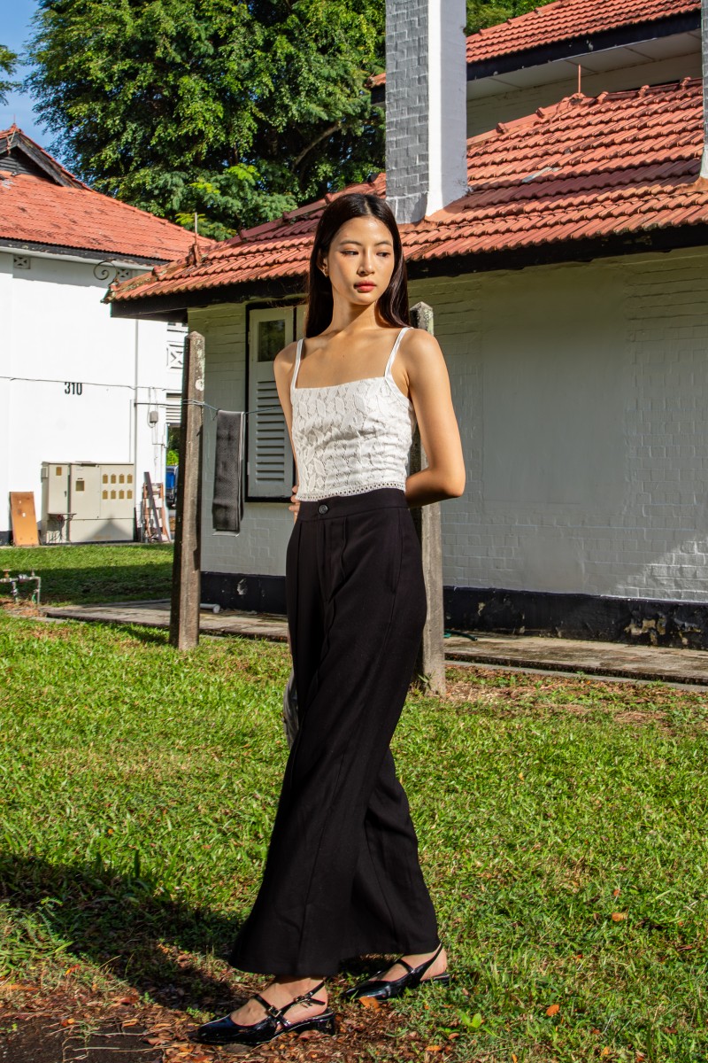 Lunet Wide-Leg Pants in Black