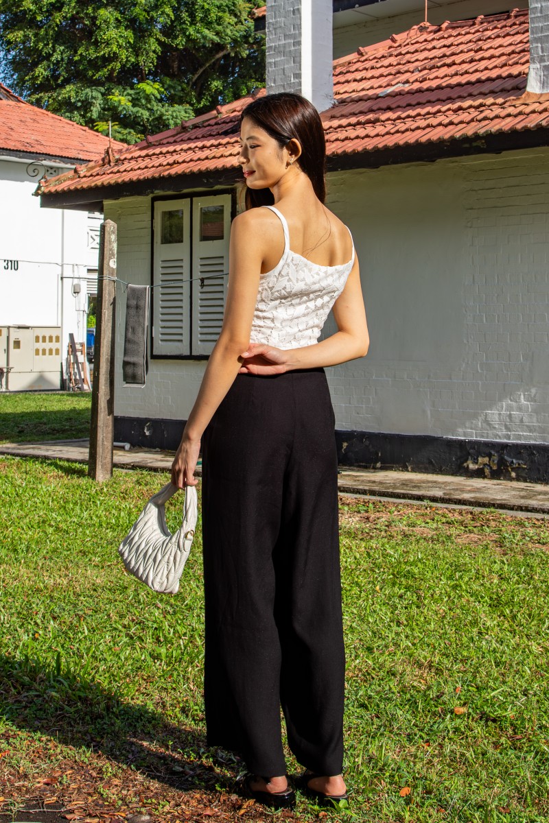 Lunet Wide-Leg Pants in Black