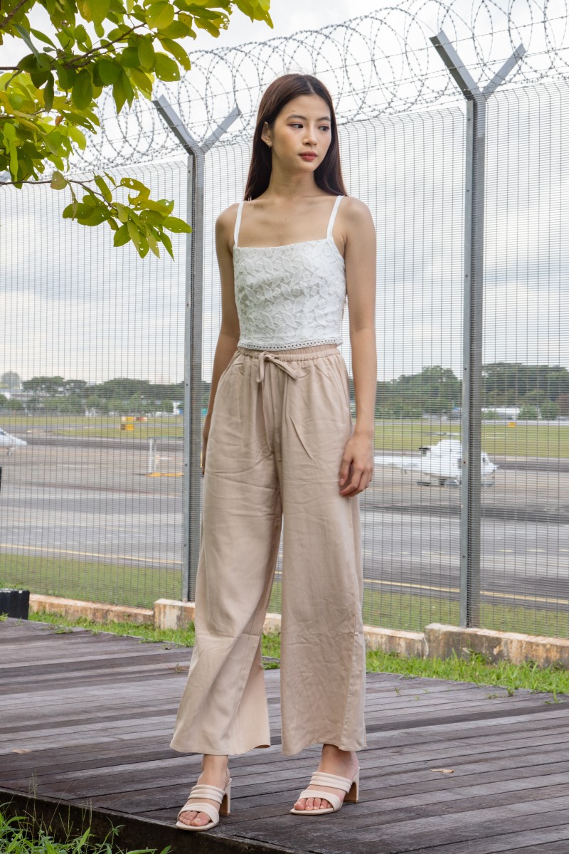 Liri Wide-Leg Pants in Sand