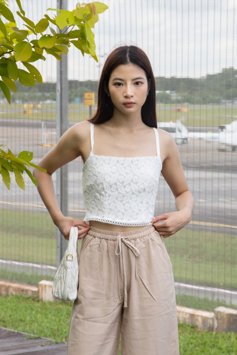 Liri Wide-Leg Pants in Sand