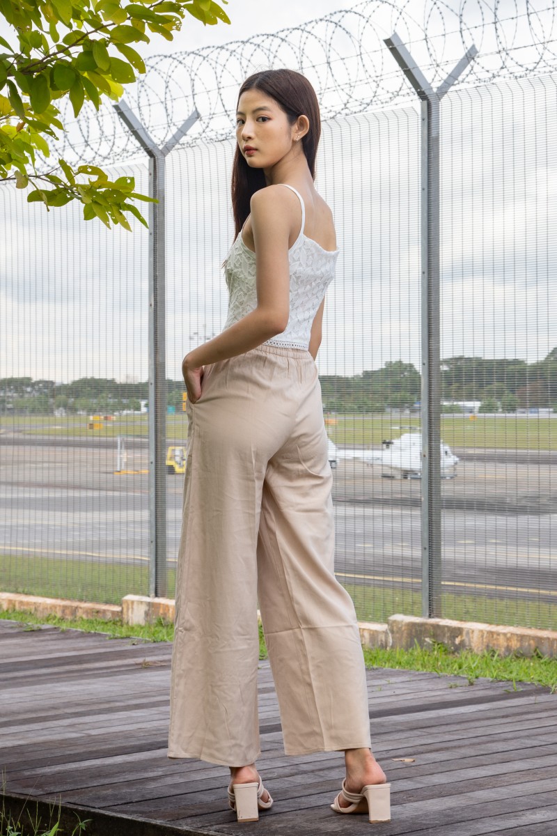 Liri Wide-Leg Pants in Sand