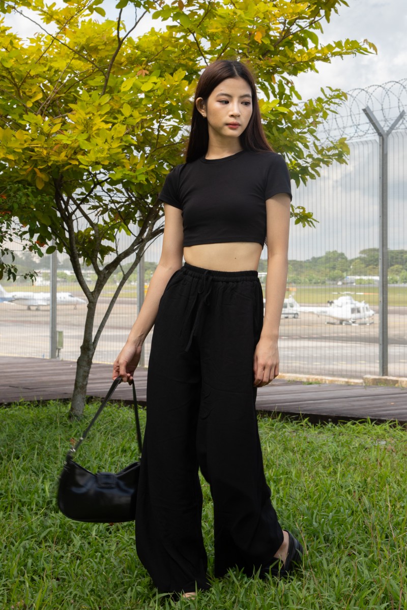 Liri Wide-Leg Pants in Black