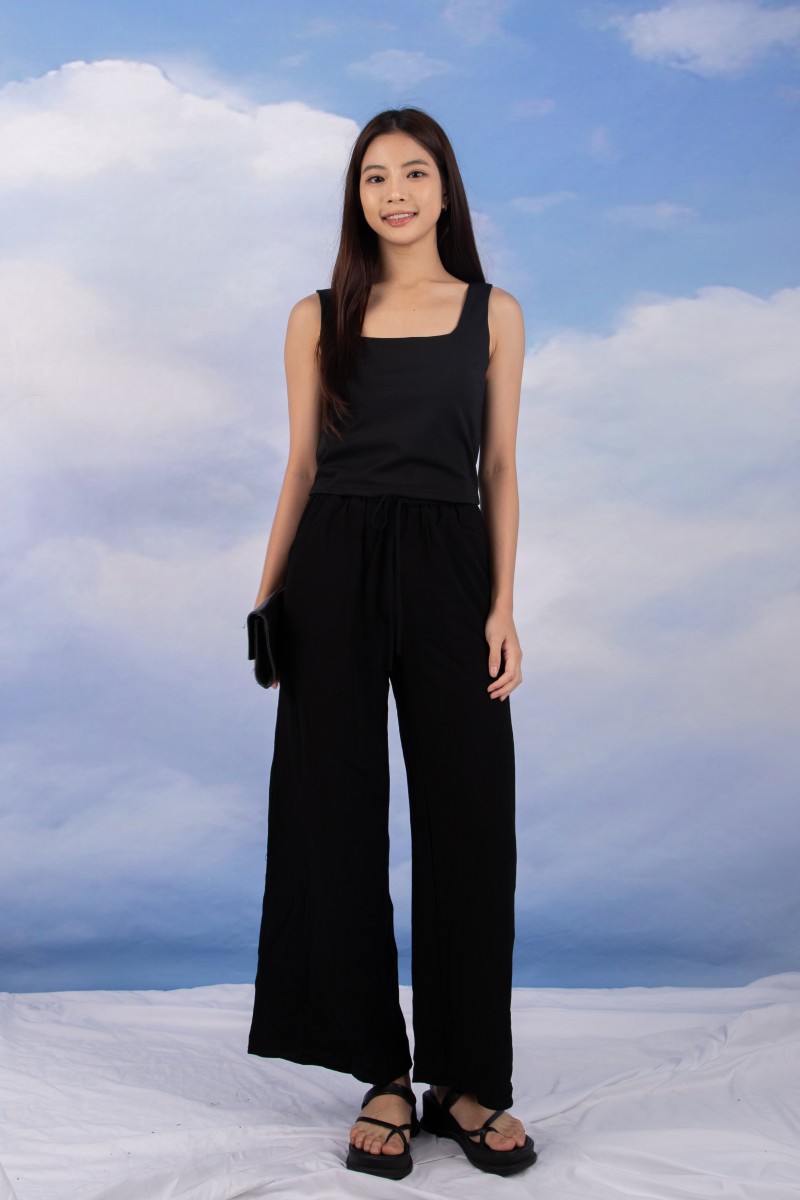 Liri Wide-Leg Pants in Black