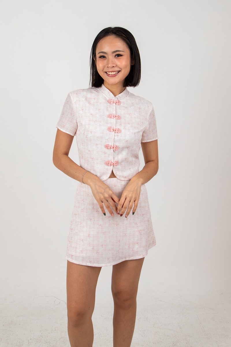 Pre-Sale: Fa Cai Pastel Skorts in Blush