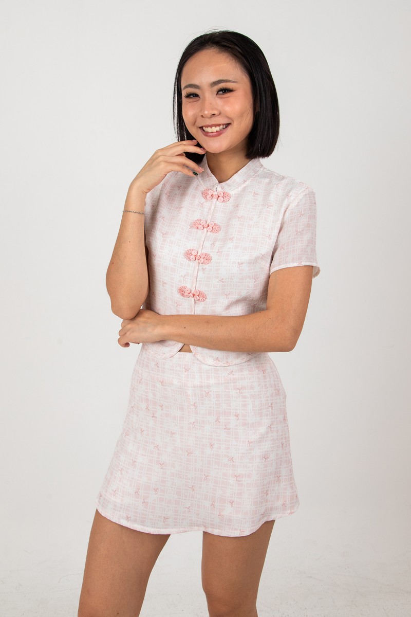 Fa Cai Pastel Skorts in Blush