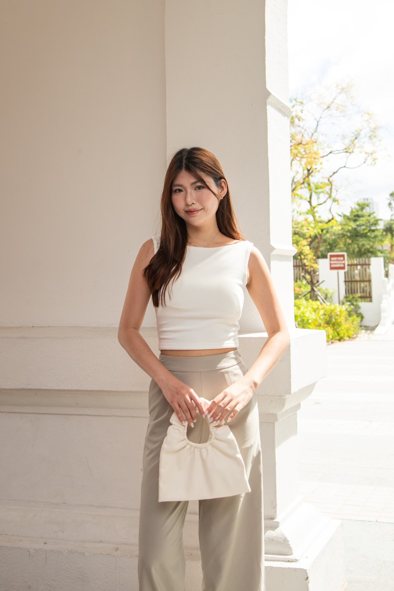 Crescent Tailored Pants in Taupe