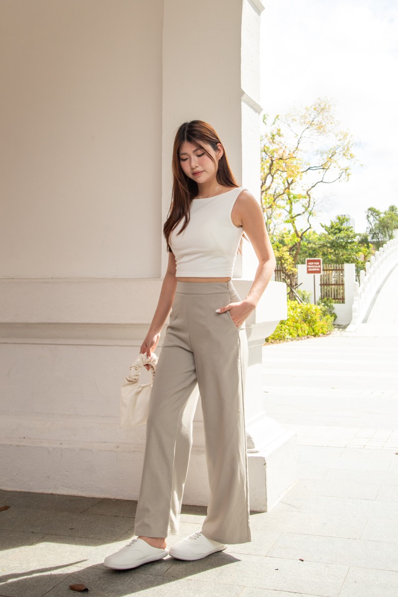 Crescent Tailored Pants in Taupe