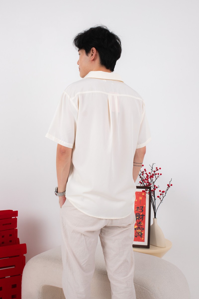 Concord Mens Floral Pocket Shirt in Navy