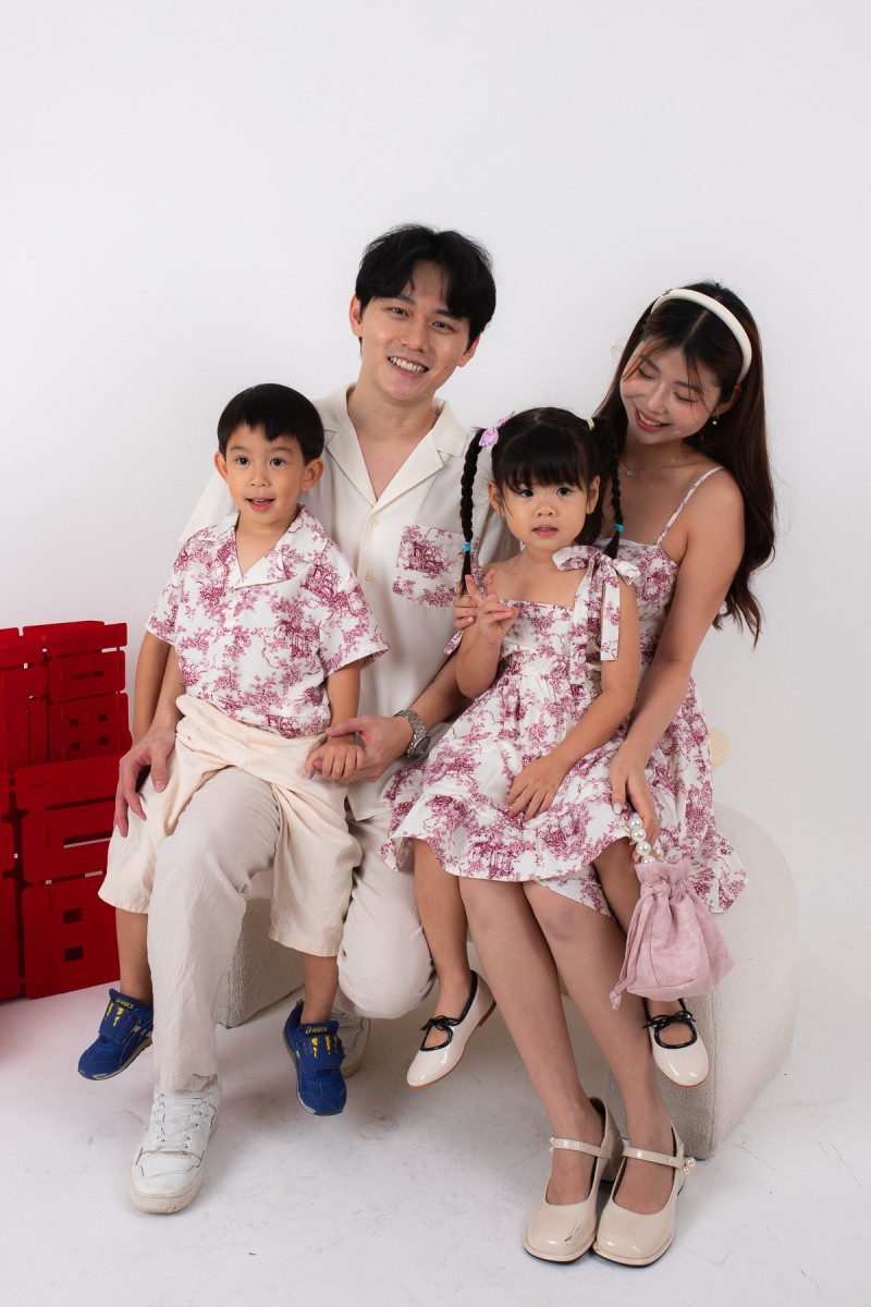 Concord Junior Boy Floral Shirt in Wine