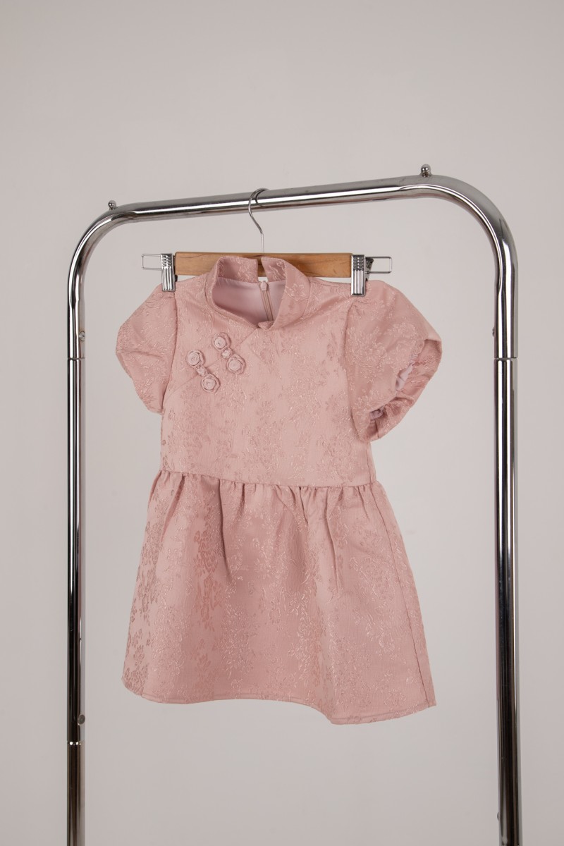 Lineage Junior Girl Cheongsam Dress in Pink