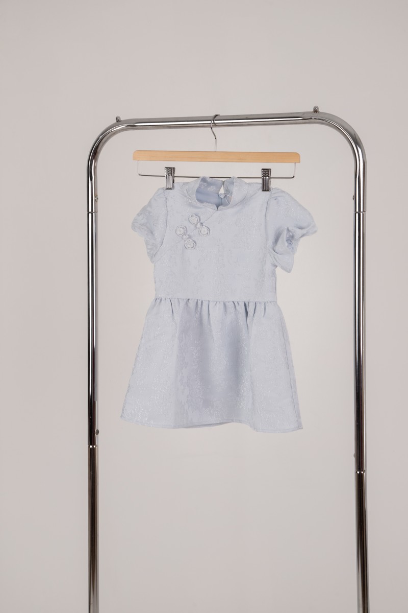 Lineage Junior Girl Cheongsam Dress in Blue