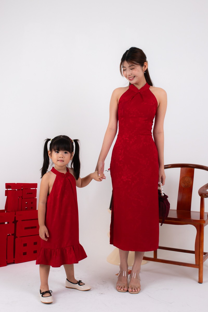 Miranda Junior Girl Cheongsam Dress in Red