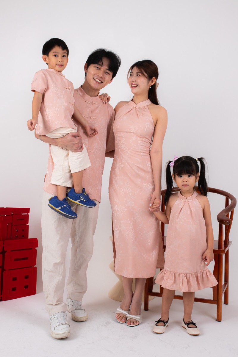 Evan Mens Mandarin Shirt in Pink