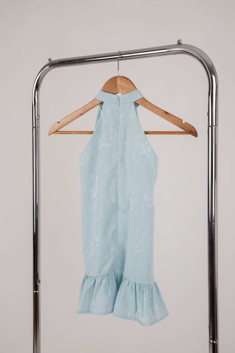 Miranda Junior Girl Cheongsam Dress in Tiffany Blue