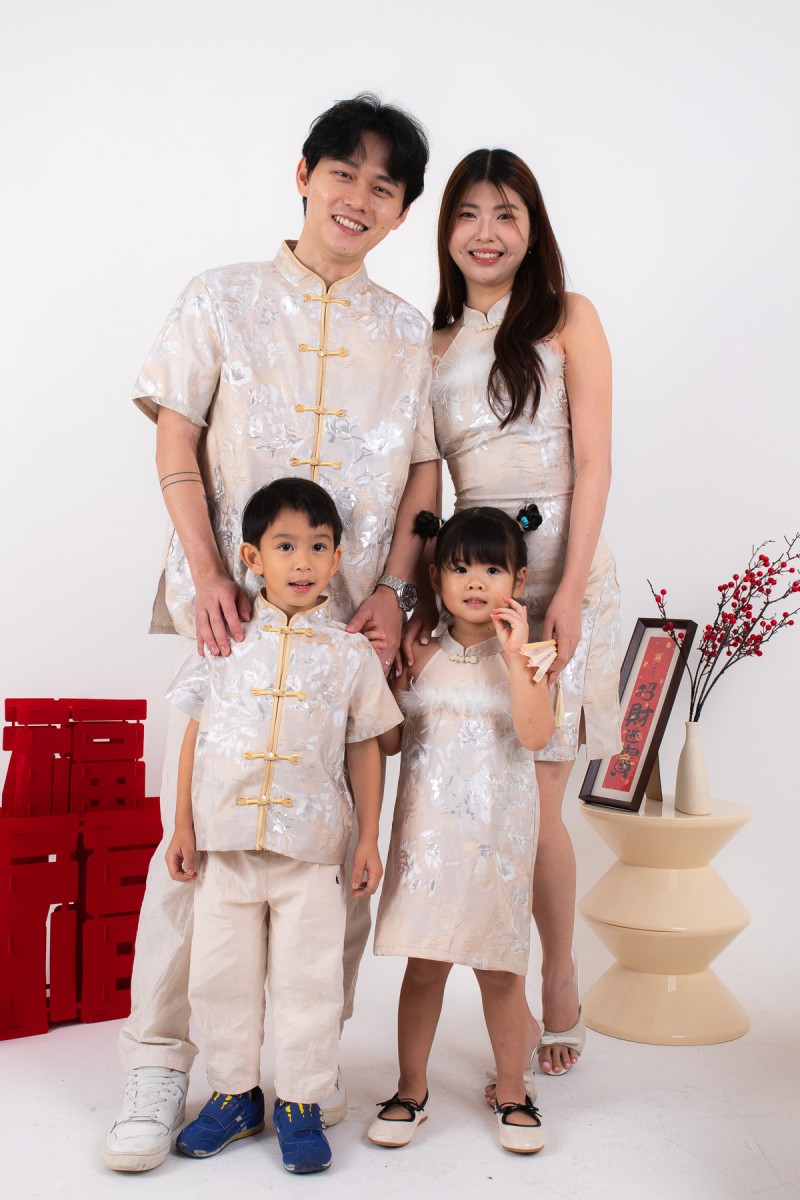 Affinity Junior Girl Cheongsam Dress in Champagne