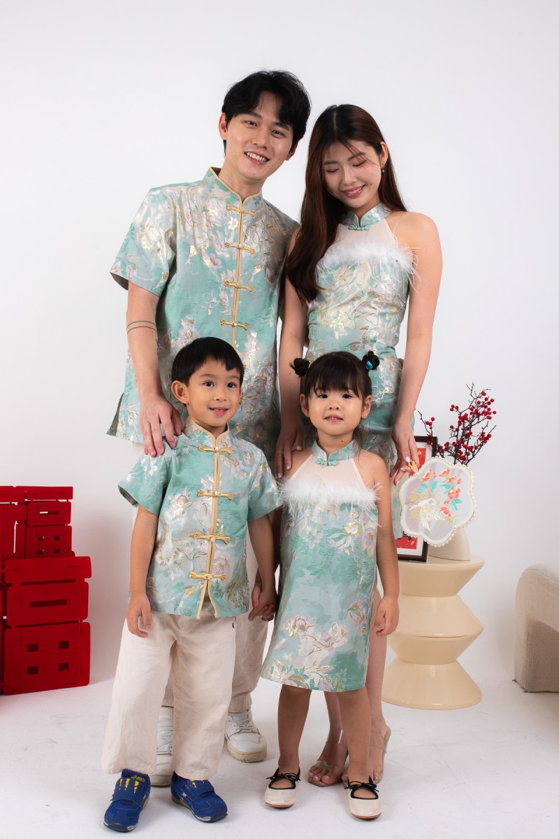 Affinity Junior Girl Cheongsam Dress in Jade