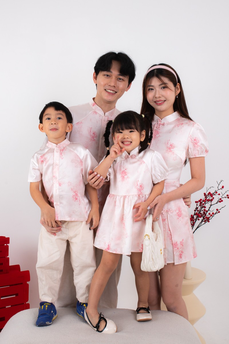 Aura Men Button Up Shirt in Pink