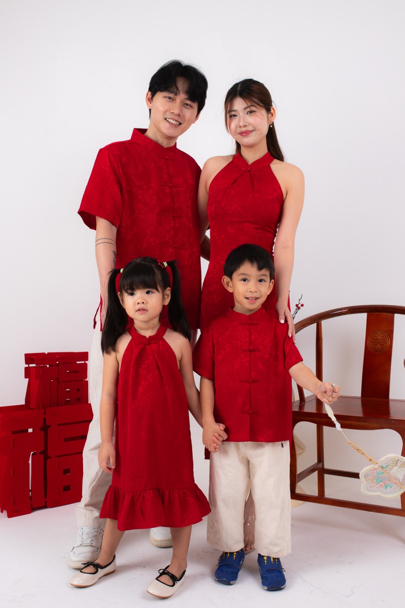 BACKORDERS: Miranda Junior Girl Cheongsam Dress in Red