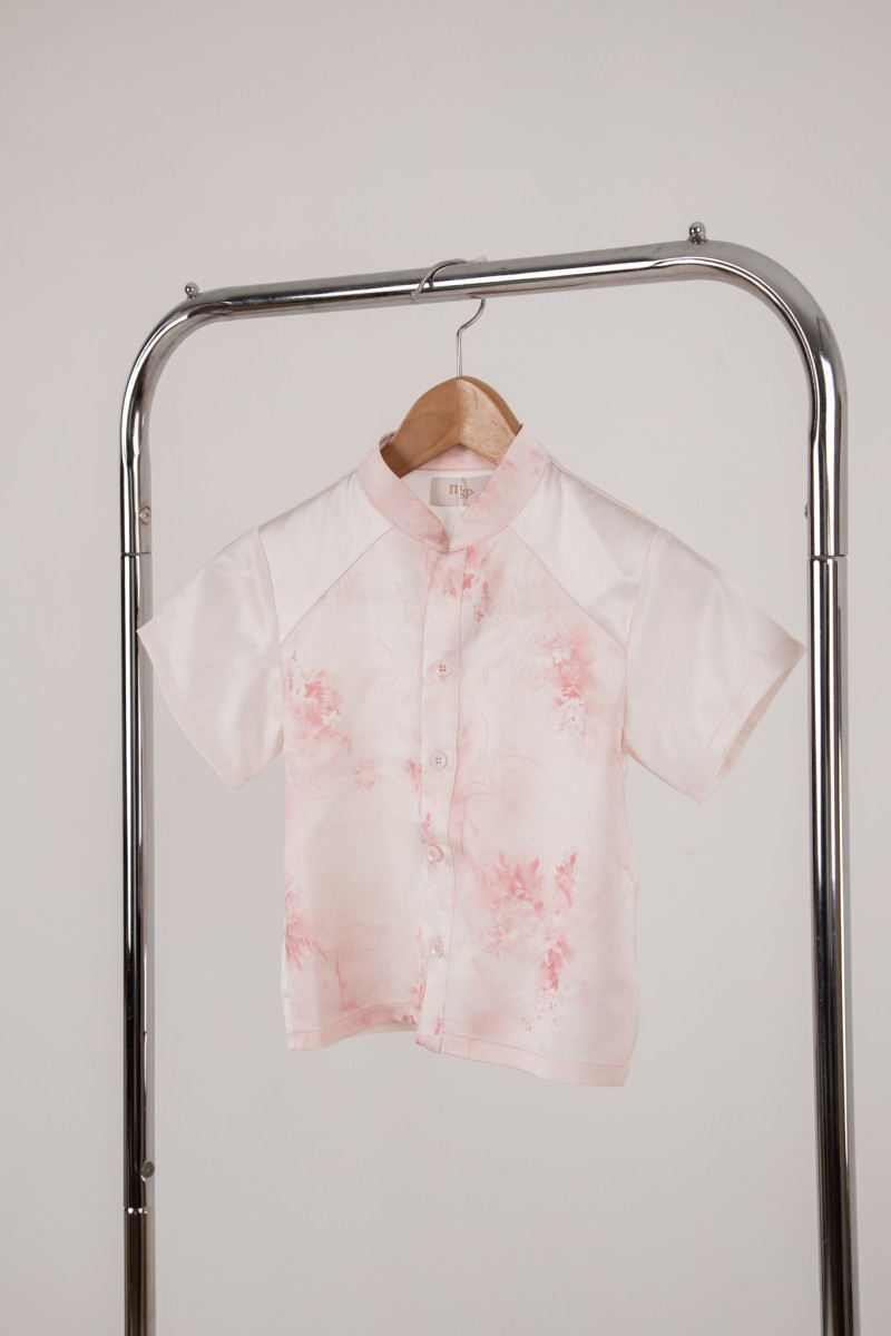 Aura Junior Boy Button Up Shirt in Pink