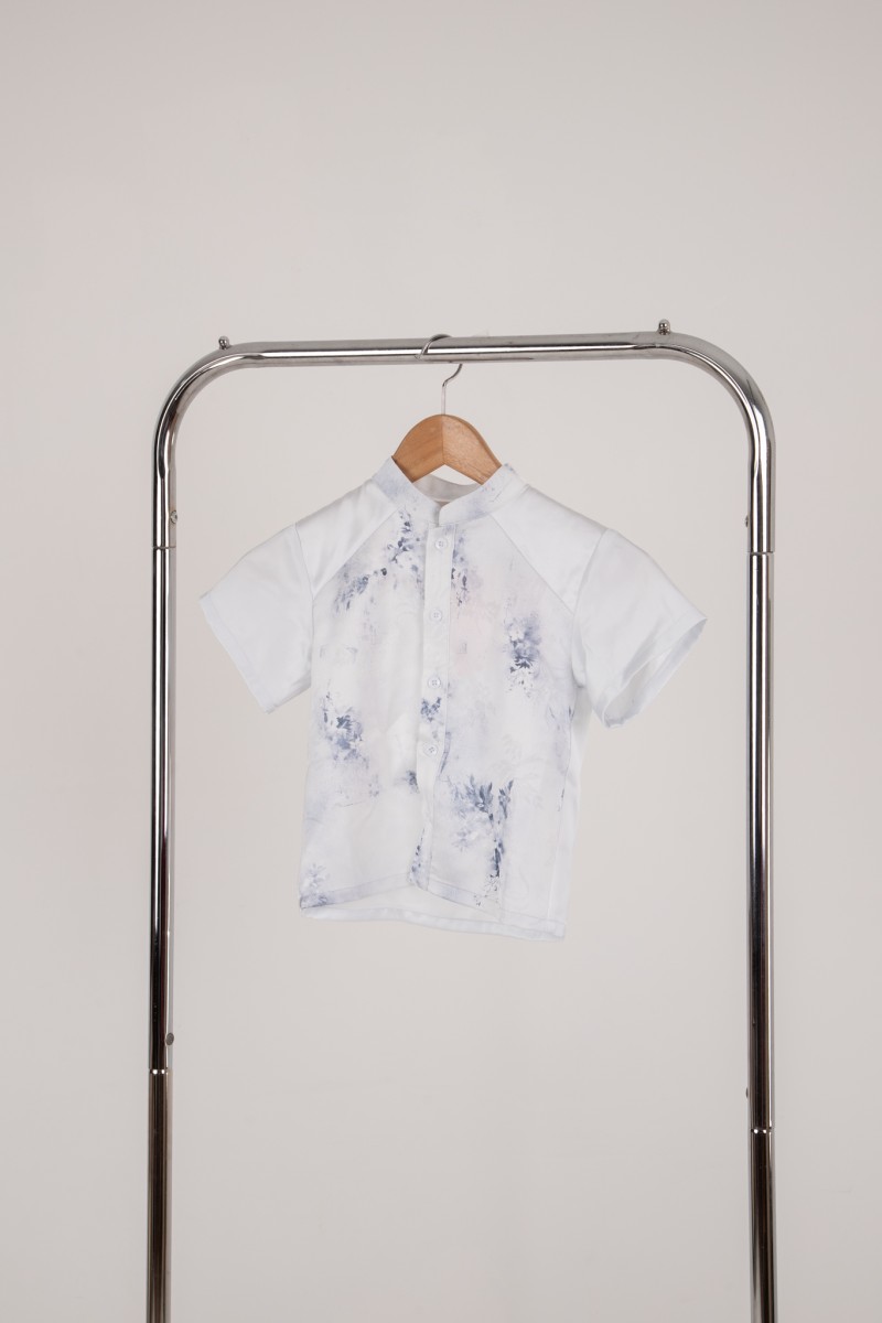Aura Junior Boy Button Up Shirt in Blue