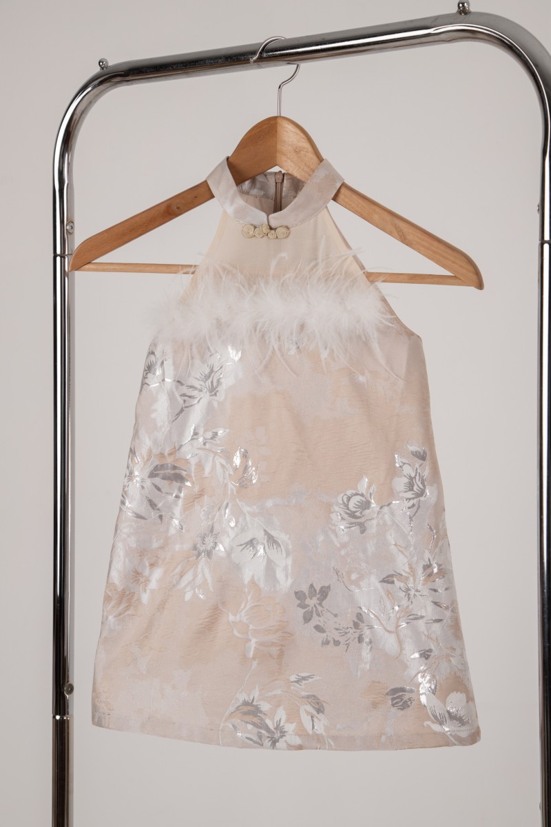 Affinity Junior Girl Cheongsam Dress in Champagne