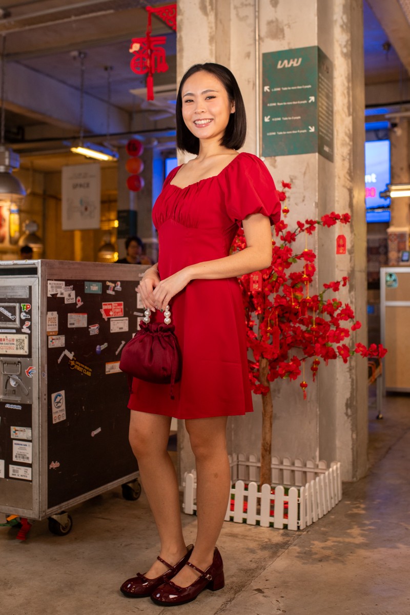 Rhea Babydoll Dress in Wine