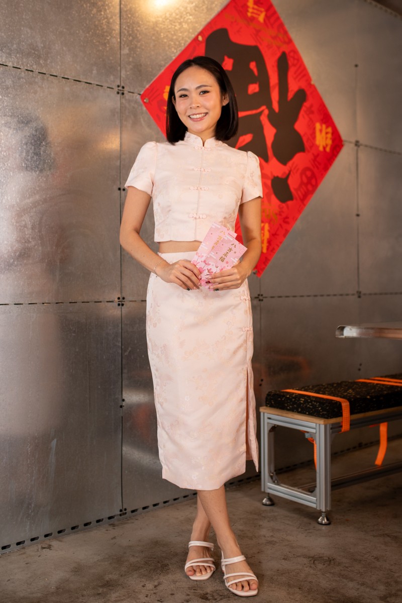 Prosperity Jacquard Midi Skirt in Pink