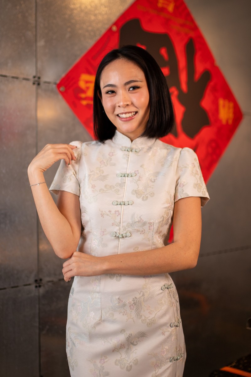 Evergold Jacquard Sleeved Top in Sage